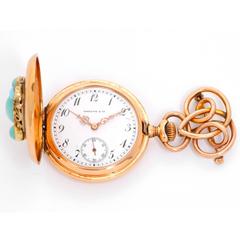 Patek Philippe & Co. Yellow Gold Hunter Case and Brooch