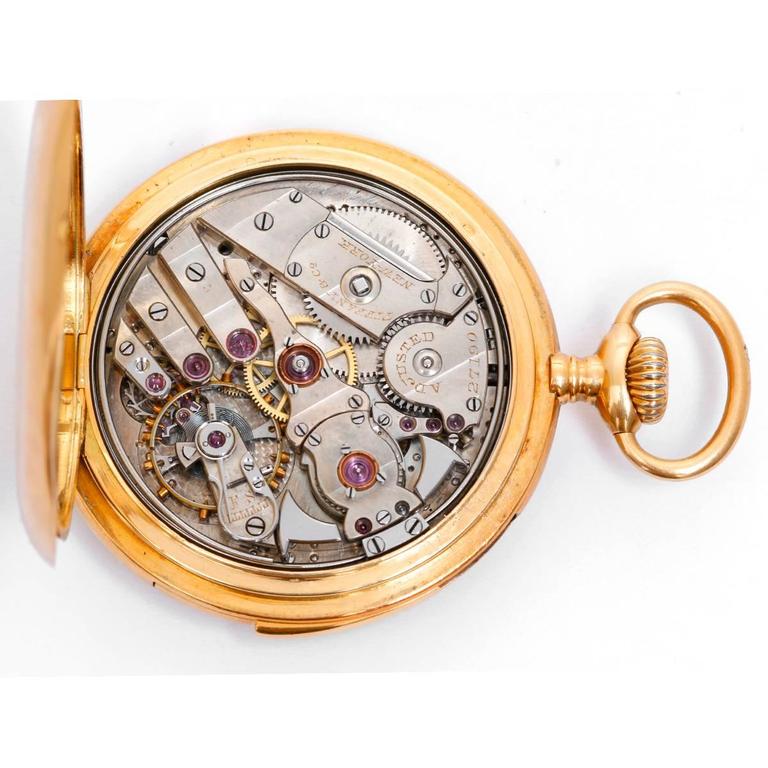 Tiffany and Co. Minute Repeater Gold Pocket Watch at 1stDibs | minute ...