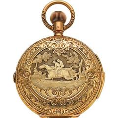 Used Hy. Grandjean & Cie. LeCoultre Yellow Gold Hunting Case Pocket Watch