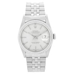 Rolex Datejust Men's Stainless Steel Watch Silver Dial 16220