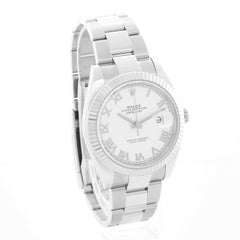 Rolex Datejust 41 Stainless Steel Men's White Dial Watch 126334