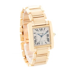 Cartier Tank Francaise 18k Yellow Gold Men's Watch W50001R2 1840