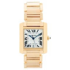Cartier Tank Francaise 18k Yellow Gold Men's Watch W50001R2 1840