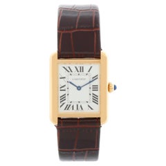 Cartier Tank Solo 18K Yellow Gold Men's Watch W5200002 3168