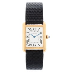 Mens Cartier Tank Solo Yellow Gold Watch 2743 W1018755