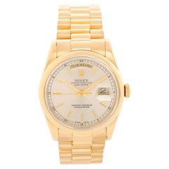 Rolex President Day-Date Silver Dial Men's Watch 118208