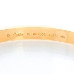 Cartier Love Armband aus 18 Karat Gelbgold, Größe 15