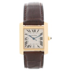 Cartier Tank Francaise W5000156 1840 Large 18k Yellow Gold Watch