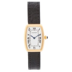 Cartier 18K Yellow Gold Faberge Tonneau Watch