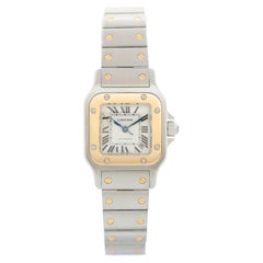 Orologio da donna Cartier Santos Galbee Small in oro e acciaio 2423 W20057C4