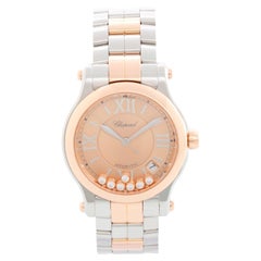 Chopard Damenuhr „Happy Sport“ aus Roségold und Edelstahl, Modell 278559-6019