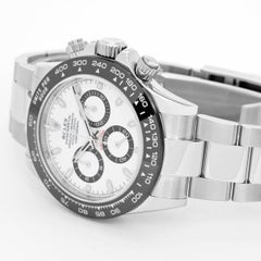 Rolex Stainless Steel Ceramic White Dial Daytona Cosmograph Automatic Wristwatch