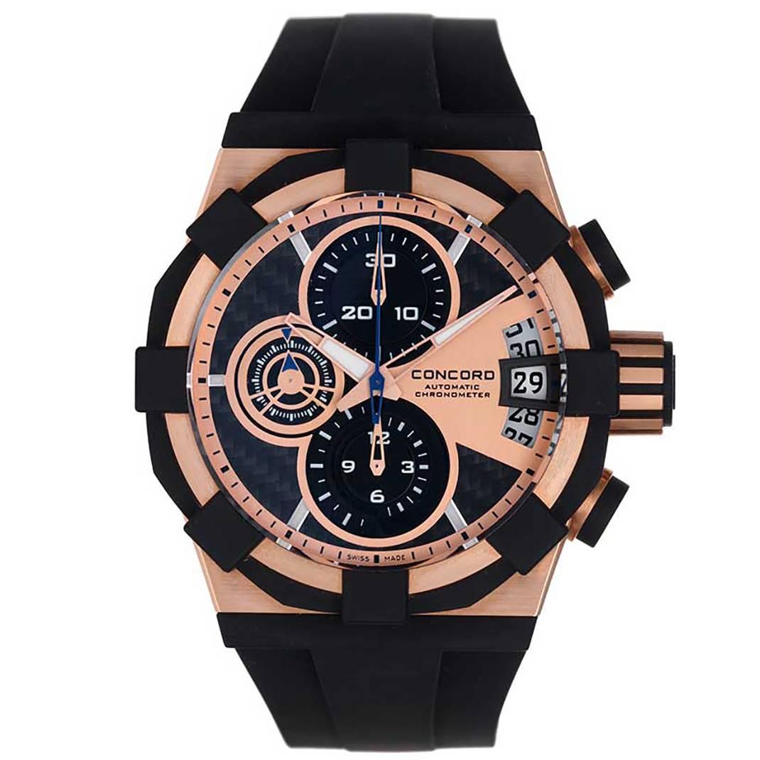 Concord Rose Gold C1 Sport Chronograph Automatic Wristwatch Ref 0320012