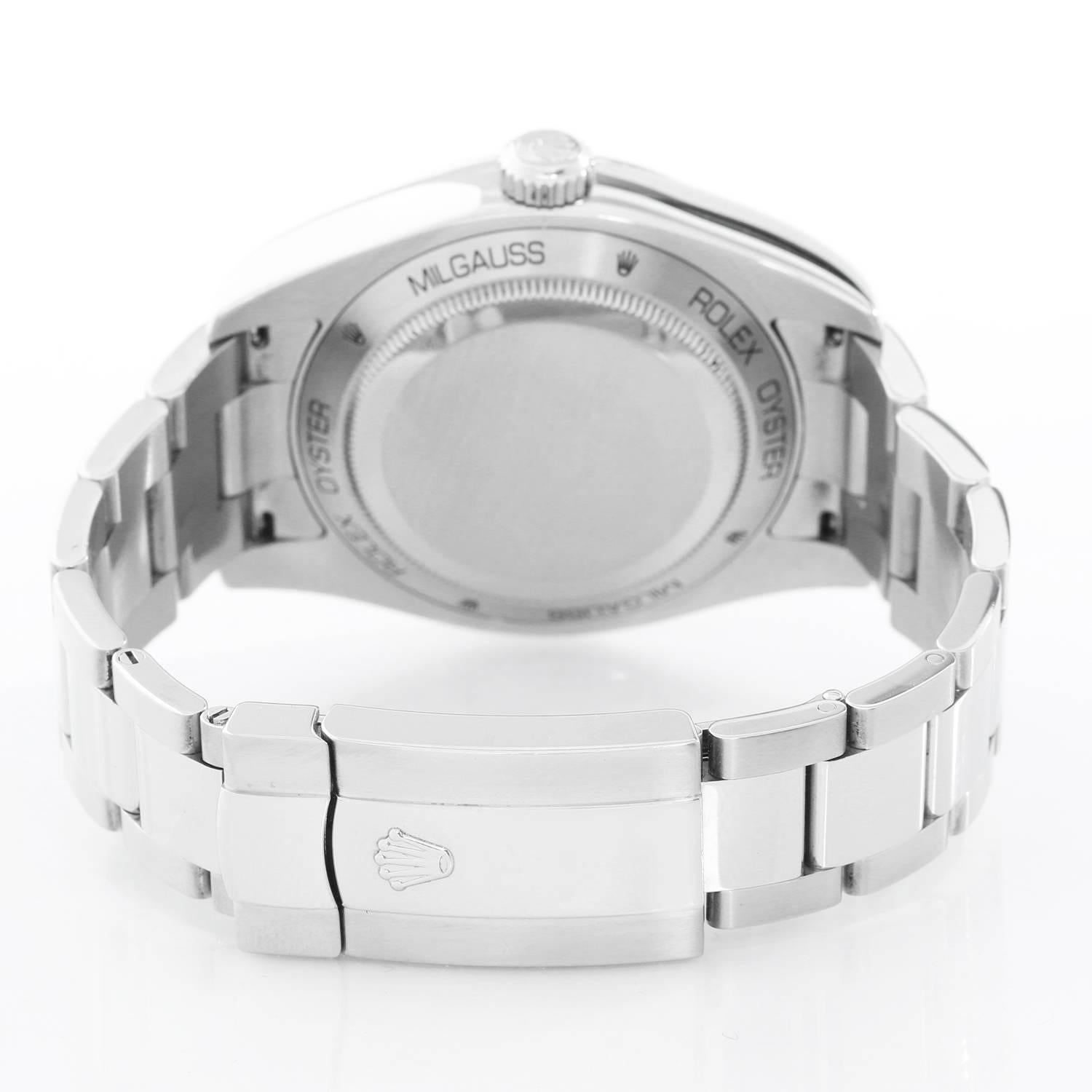 Men's Rolex  Stainless steel Milgauss Automatic Wristwatch Ref 116400