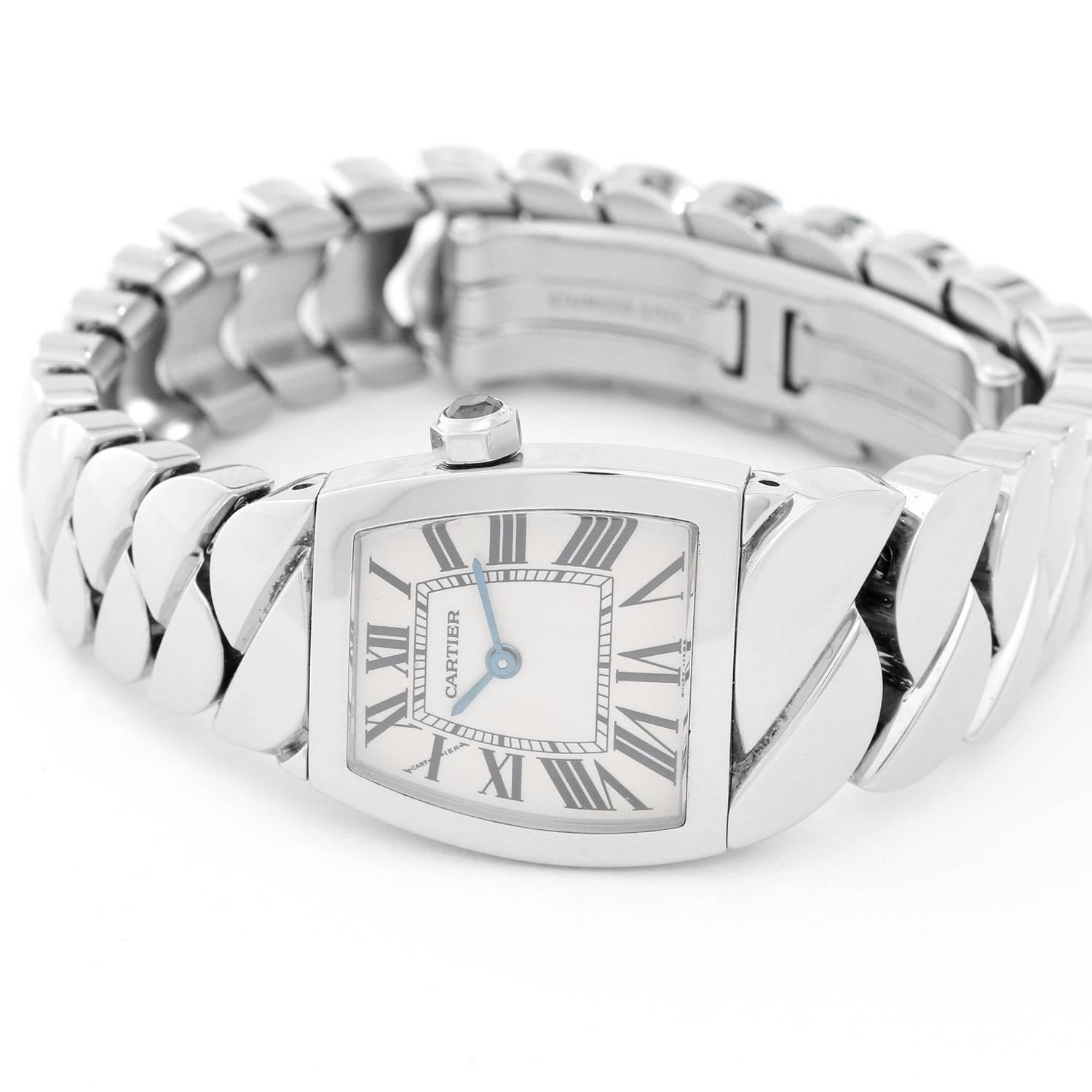 Cartier Ladies Stainless Steel La Dona Quartz Wristwatch Ref 2902 In Excellent Condition In Dallas, TX