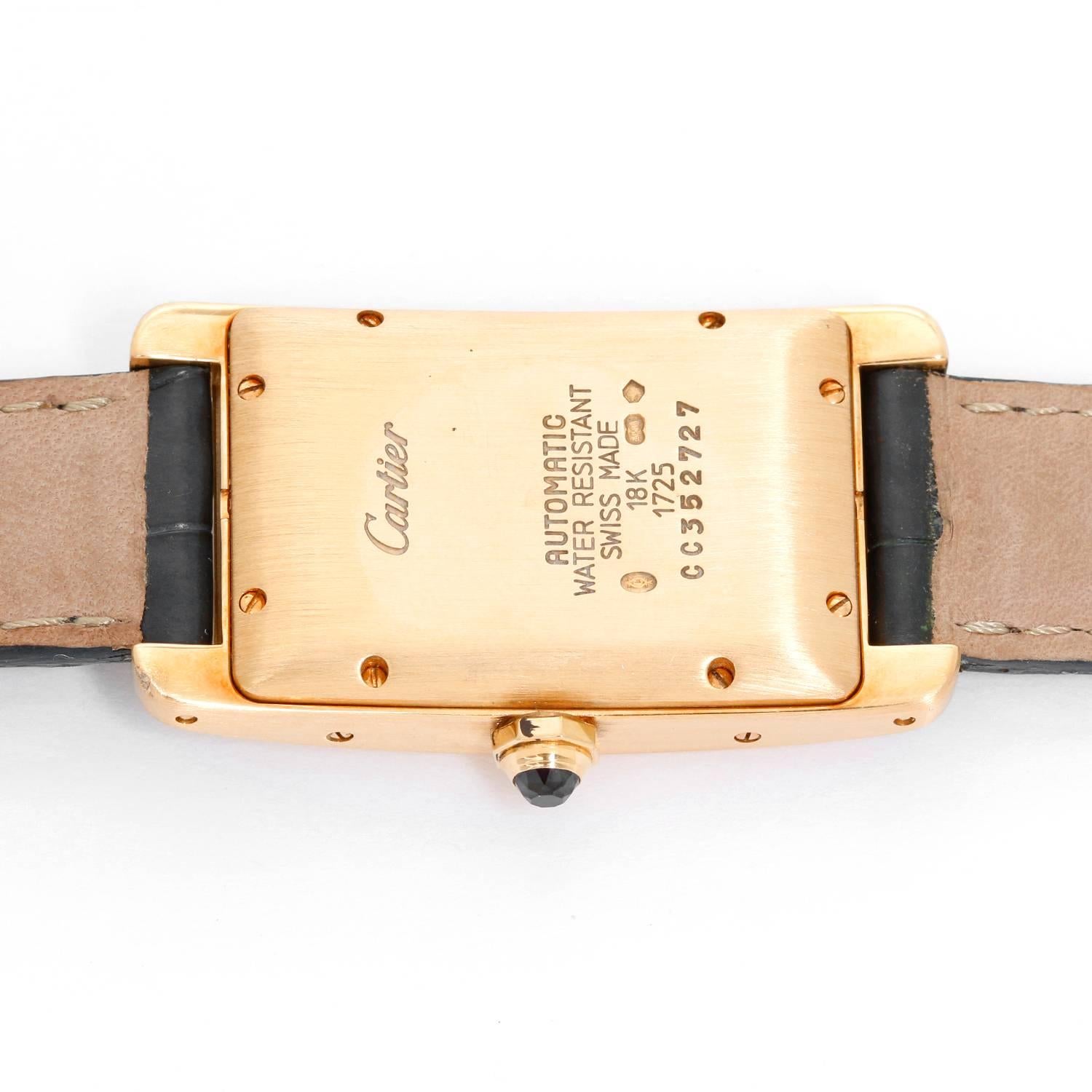 Men's Cartier Yellow Gold Tank Americaine Automatic Wristwatch Ref W2603156
