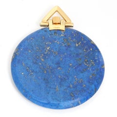 Cartier Yellow Gold Lapis Lazuli Manual Pocket Watch