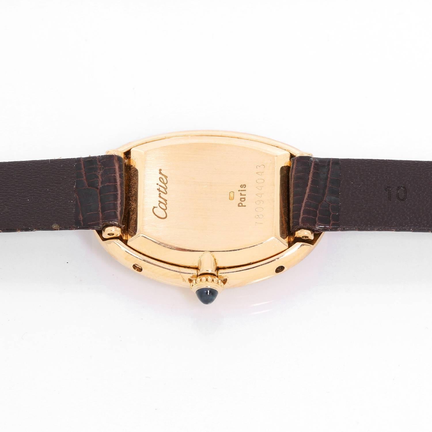 Cartier Yellow Gold Baignoire Manual Wristwatch Ref W8000009 1