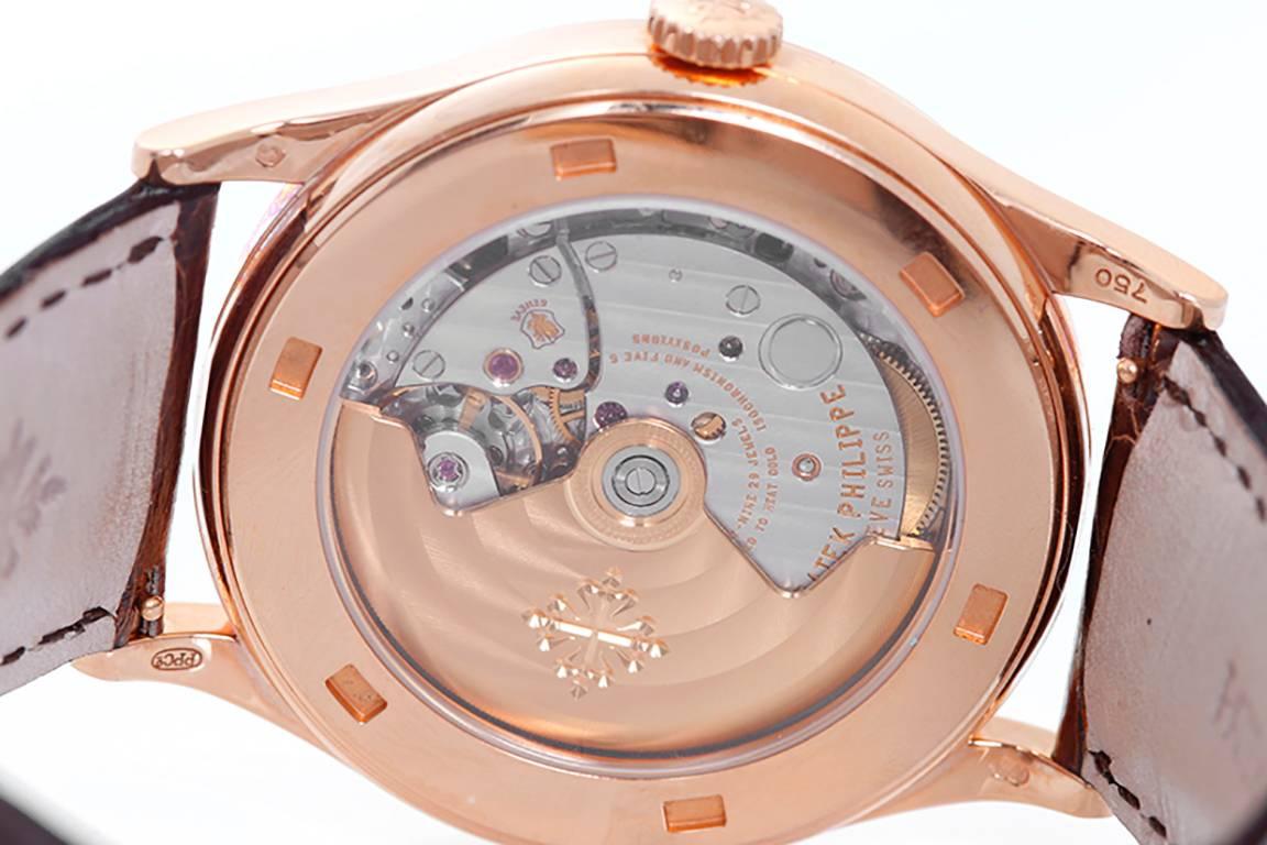 Patek Philippe Rose Gold Calatrava Automatic Wristwatch   In Excellent Condition In Dallas, TX