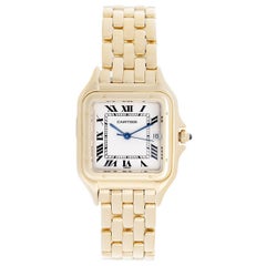 Cartier Yellow Gold Panther Date Quartz Wristwatch