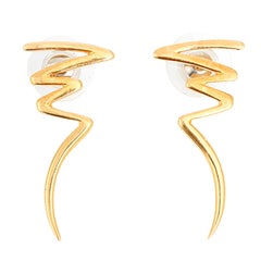 Tiffany & Co. Paloma Picasso Yellow Gold Zig-Zag Earrings, circa 1983