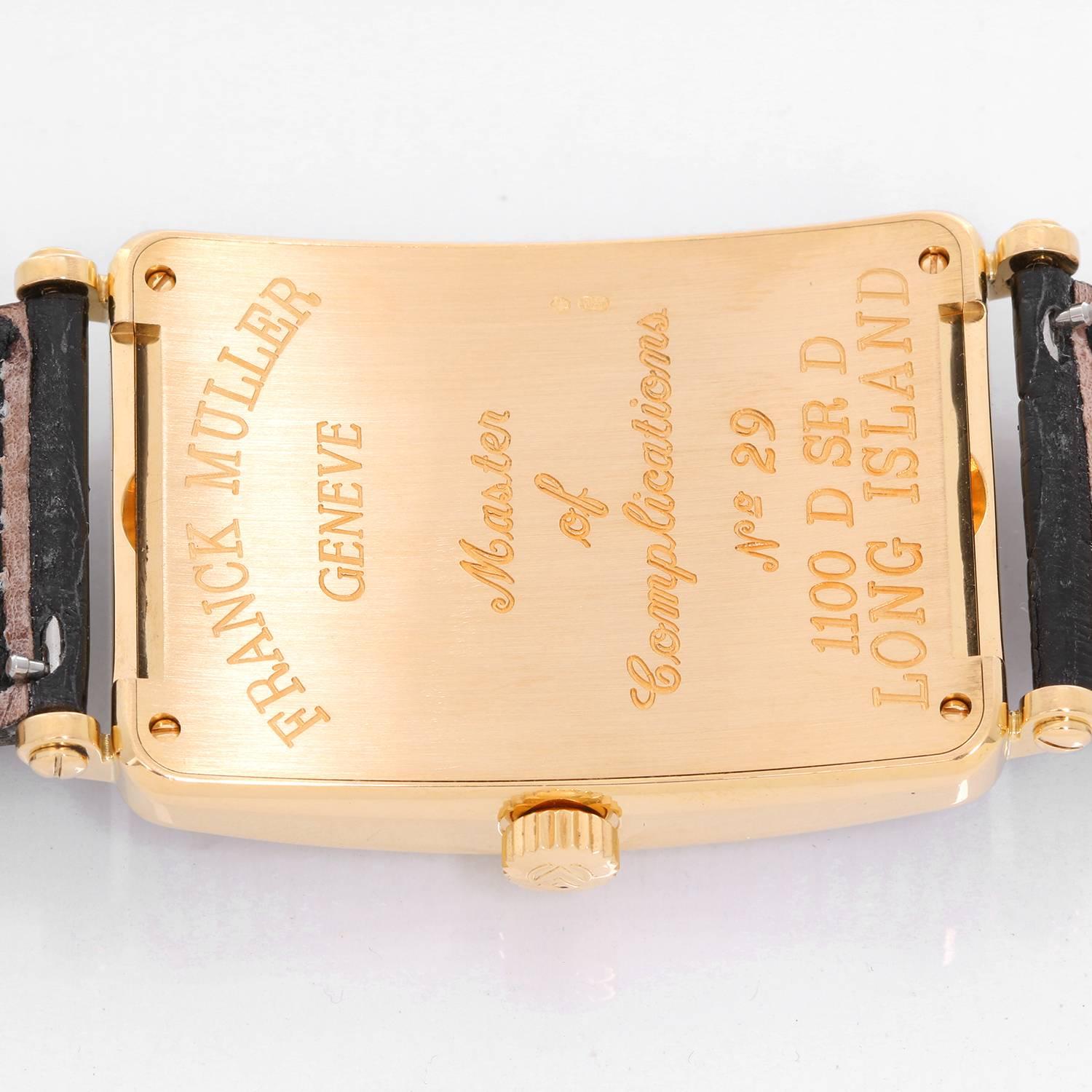 Women's Franck Muller Yellow Gold Diamond Long Island Automatic Wristwatch