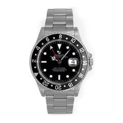Rolex Stainless Steel Black Bezel GMT-Master Automatic Wristwatch Ref 16700