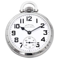 Hamilton Edelstahl-Eisenbahn-Spezial-Taschenuhr