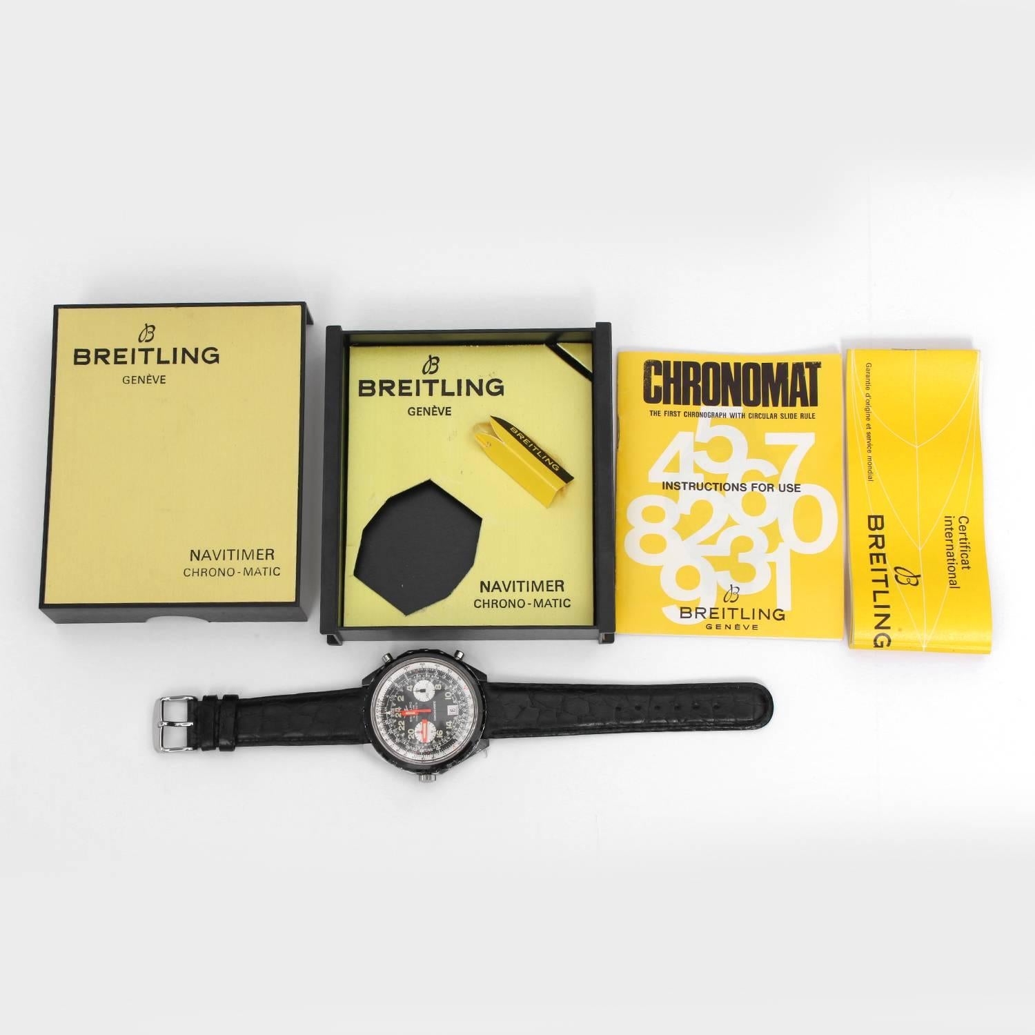 Men's Breitling Stainless Steel Cosmonaute Chronomatic Automatic Wristwatch Ref 1809