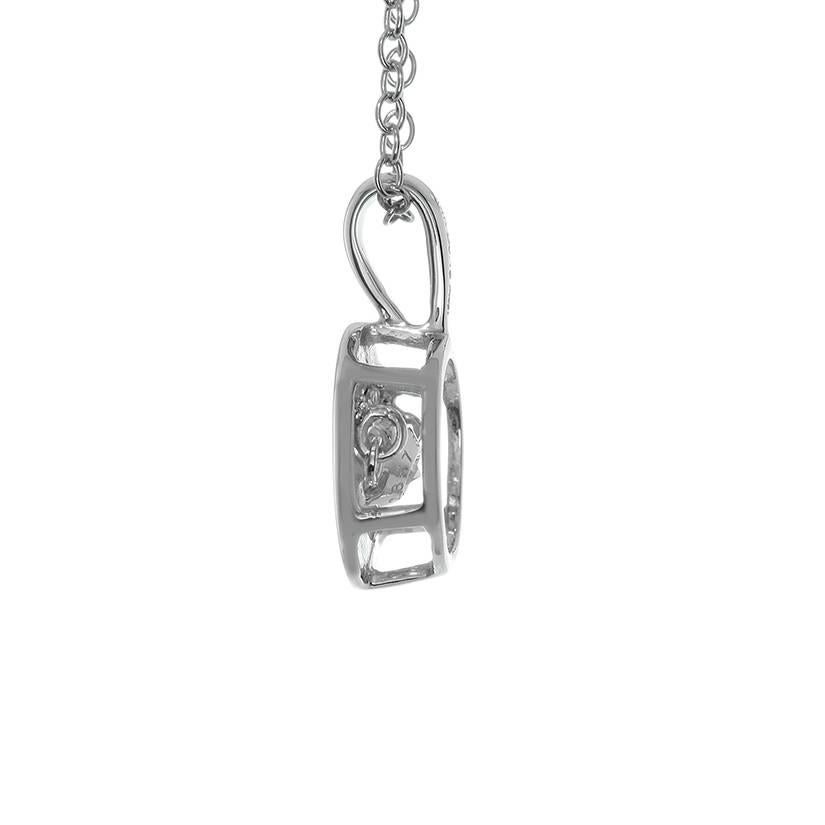 Charmant collier en or blanc 14 carats avec diamants dansant Excellent état - En vente à Dallas, TX