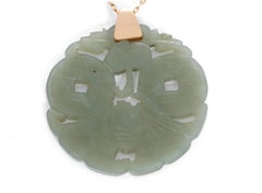 Beautiful Jade Gold Pendant Necklace