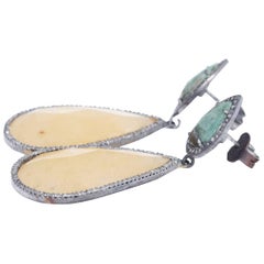 Sapphire Slice Diamond Earrings