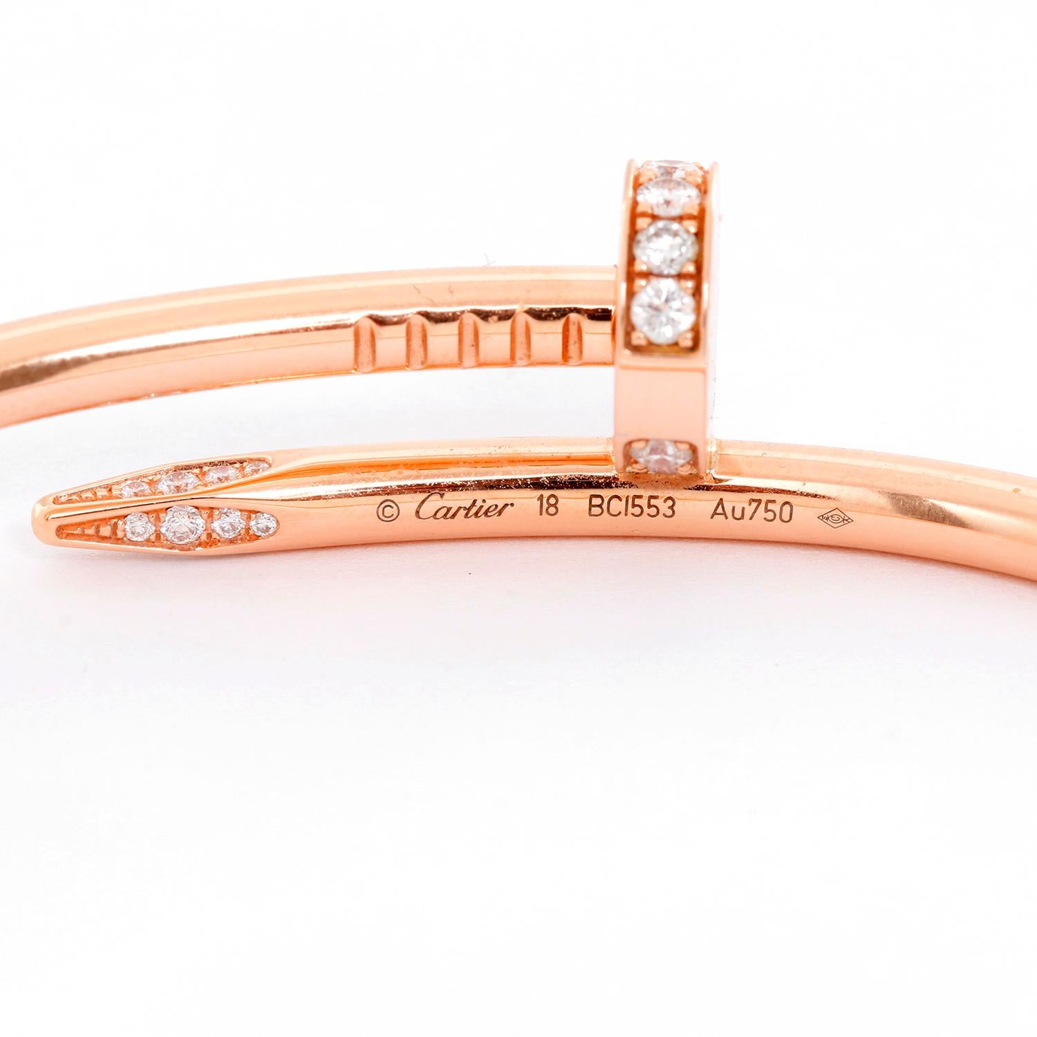 cartier 18k pink gold juste un clou bracelet 18