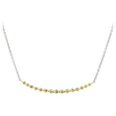 Natürlicher gelber runder Diamant .43 Karat TW Gold-Tropfen-Anhänger