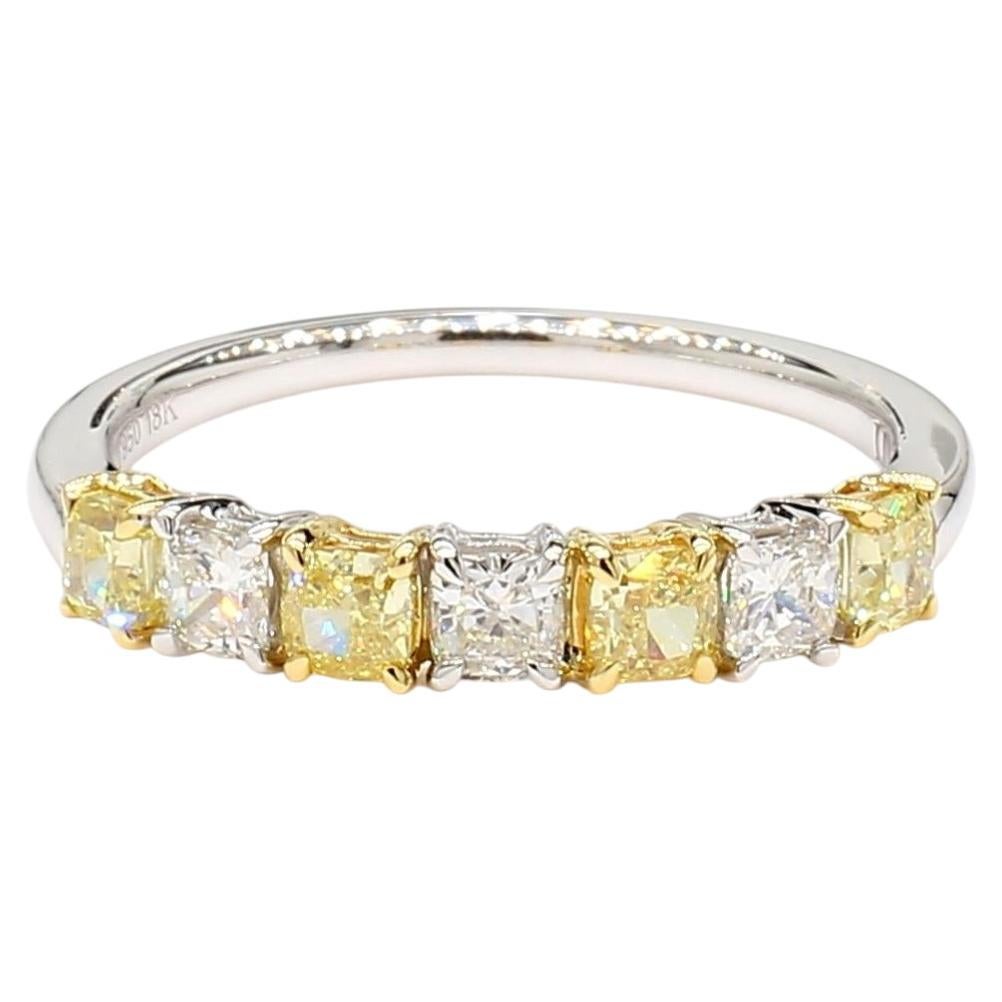 Diamante Amarillo Natural Radiante 1,12 Quilates TW Alianza de Platino