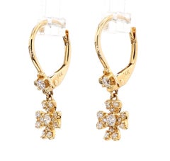 Orecchini in oro con diamante tondo bianco naturale da 0.22 carati TW