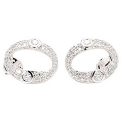 Orecchini in oro con diamante tondo bianco naturale da 0.45 carati TW