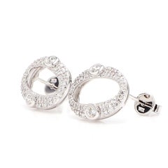 Orecchini in oro con diamante tondo bianco naturale da 0.45 carati TW