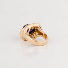 Vintage Chanel 18K Yellow Gold Multi-Gemstone Ring, Circa 1990