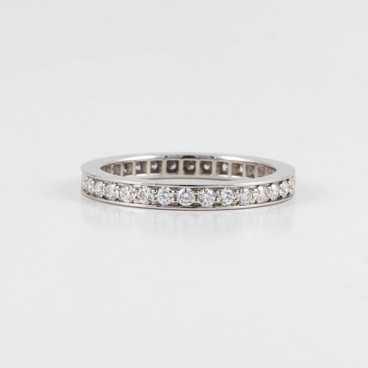 Cartier Platinum Diamond Eternity Band For Sale at 1stdibs