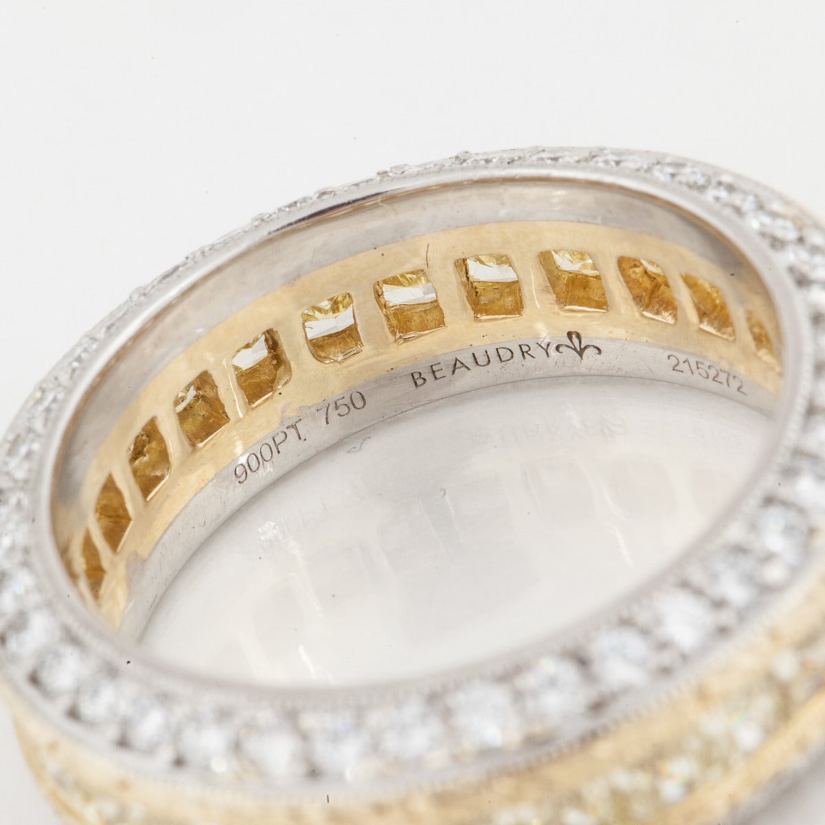 Women's Beaudry Diamond Gold Platinum Band Ring