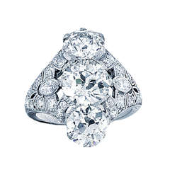 Edwardian Diamond and Platinum Ring 5
