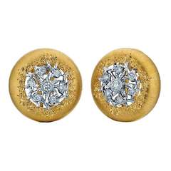 Buccellati Diamond and Two Tone Gold Earrings 12