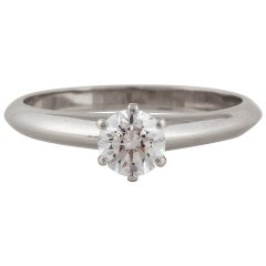 Tiffany & Co. Diamond Solitaire Engagement Ring in Platinum