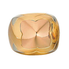 Bulgari Piramide Tri-Color Gold Ring