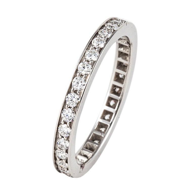 Cartier Platinum Diamond Eternity Band at 1stdibs