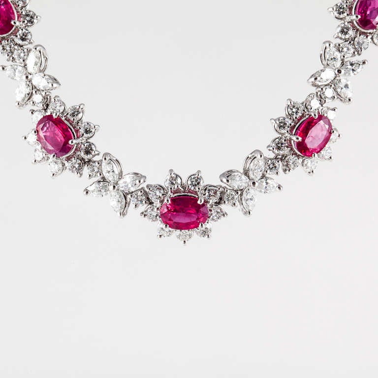 platinum ruby necklace