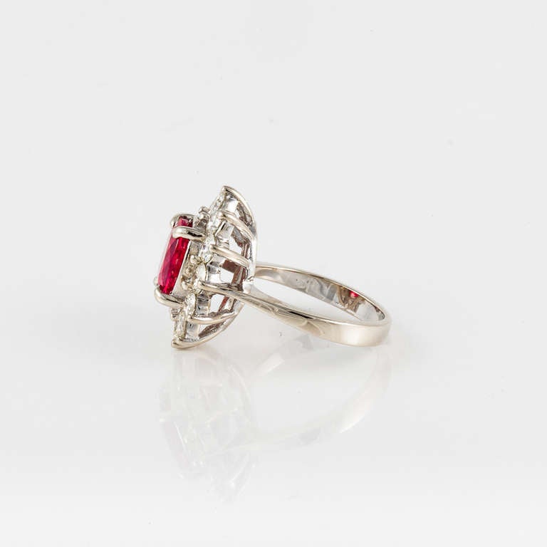 Ruby Diamond Gold Ring In Excellent Condition In Houston, TX