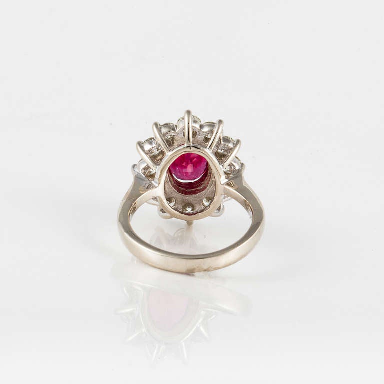 Women's Ruby Diamond Gold Ring