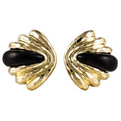 Henry Dunay Ebony Gold Ear Clips 2